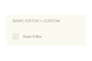 Block Basic Editor and Custom